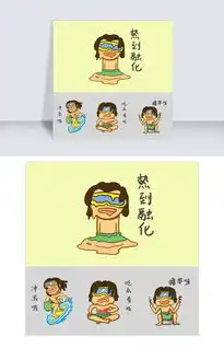 夏季卡通可爱男孩搞怪表情包合集图片素材其他格式下载卡通手绘边框大全