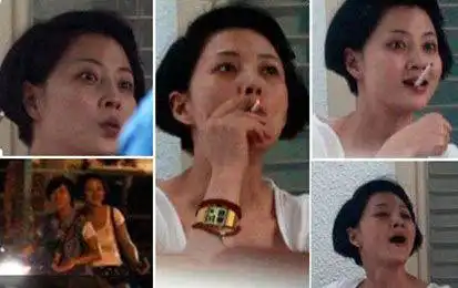 殷桃当街抽烟咬牙,豪放似大姐大