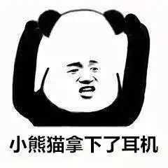 小熊猫摸了摸耳朵表情包下载拿下了耳机表情包下载