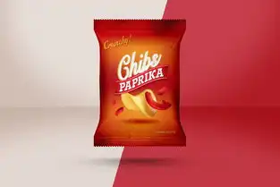 多用途的时尚可爱食品零食包装样机展示模型mockups