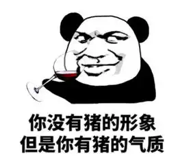 爆笑熊猫头表情包,你没有猪的形象,但是你有猪的气质