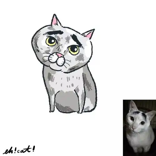 画风极酸爽的灵魂画手,把你家猫画成超搞笑表情包
