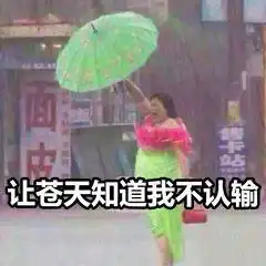 吐槽天天下雨的表情包让苍天知道我不认输