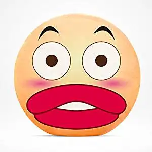 上花轿滑稽脸害怕脸表情抱枕动漫周边斜眼笑恶搞毛绒靠枕动漫周边靠垫红唇...