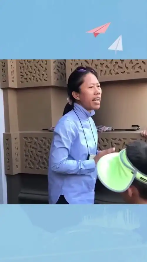 泰国的网红导游,说自己接待老外的经历,这表情真是太搞笑了