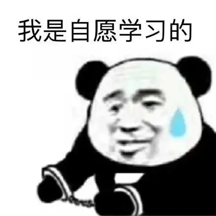 搞笑熊猫头之我是自愿学习表情包我很憔悴,我就是不想写作业