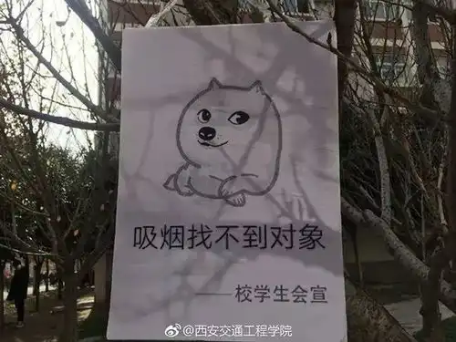吸烟找不到对象西安这所高校的禁烟表情包厉害了