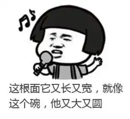 这个面又长又宽这个碗又大又圆表情包大全