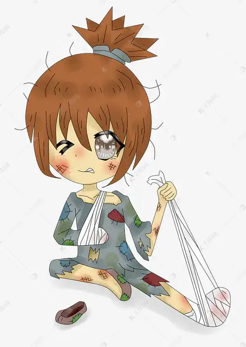 表情卡通厚涂手绘古风被欺负的小乞丐插画png素材图片免费下载千库网表情
