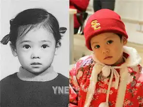 明星与子女童年对比照曝光贾乃亮和甜馨超级像